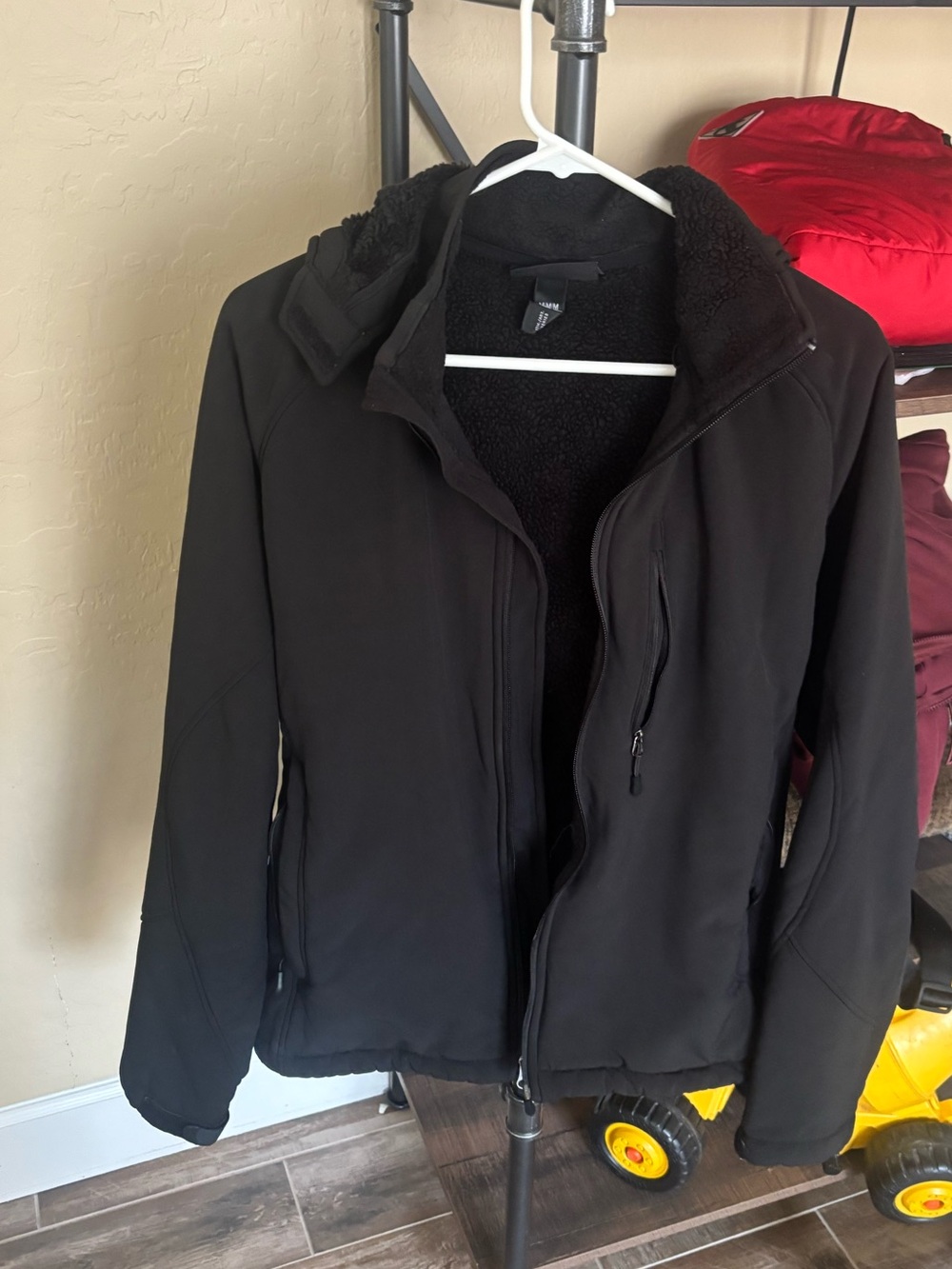 Kirkland Signature Black Men's Hooded Softshell Jacket